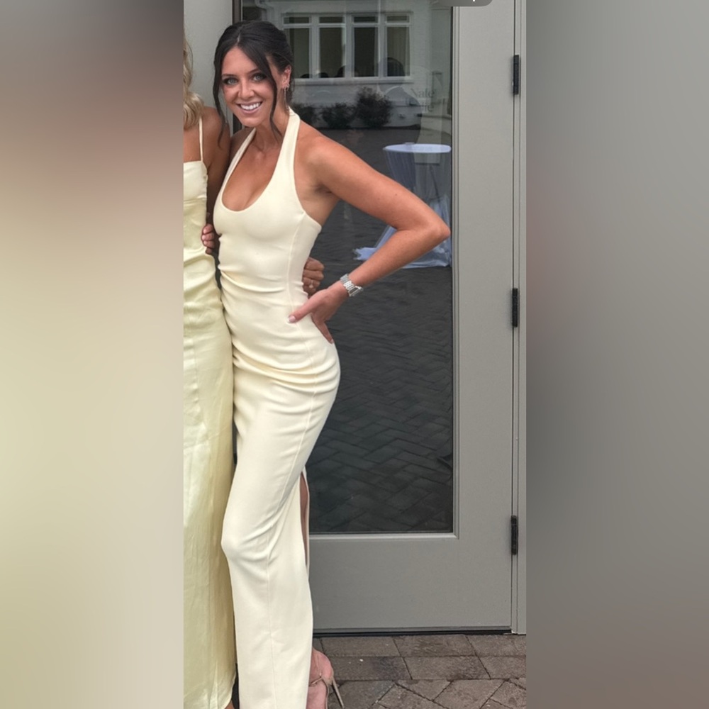 REVOLVE Cream Sleeveless Maxi Dress